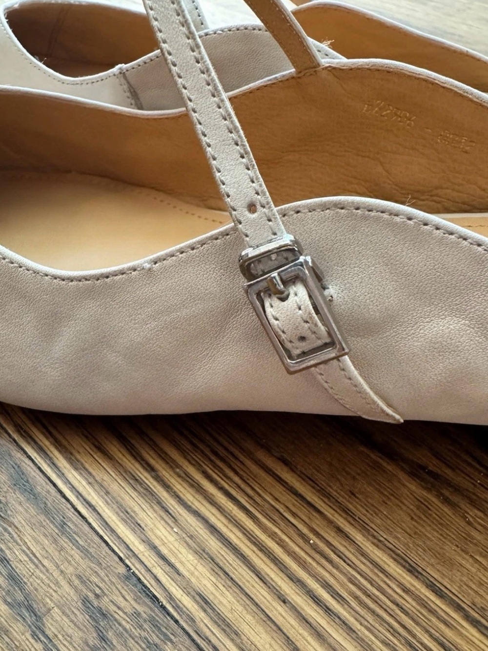 Handmade Cream Mary Jane Mules with Strap Size 8.5 - Picture 5 of 6